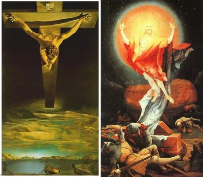 salvador_dali_christ_on_the_cross_1951__grunewald_christ_resurrection_1515_400 salvador_dali_christ_on_the_cross_1951__grunewald_christ_resurrection_1515_400