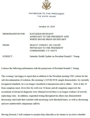 white_house_med._dr._certificate_on_pres._trumps_no_transmissible_virus_eurofora_screenshot_400 white_house_med._dr._certificate_on_pres._trumps_no_transmissible_virus_eurofora_screenshot_400